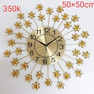 Đồng hồ trang trí hoa lan nhí vàng 50cm