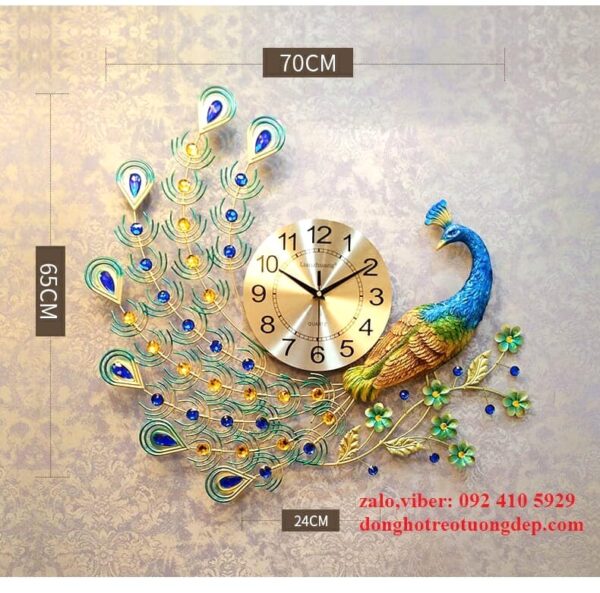 Đồng hồ treo tường trang trí công vàng nhảy múa 3D(DHCC-053D)