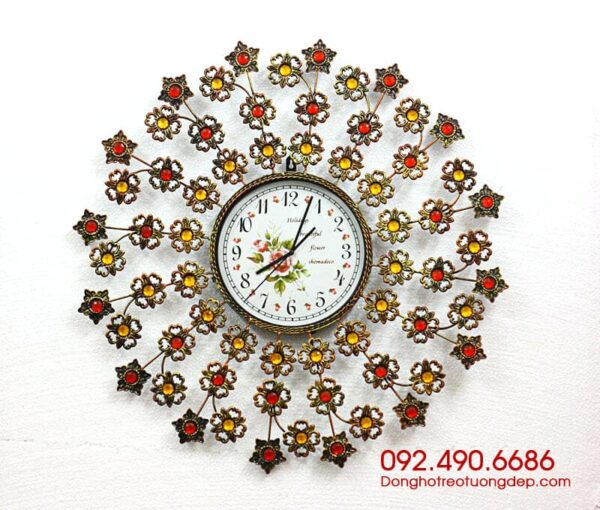 Đồng hồ treo tường hoa ngũ sắc 02 (DHNS-K02)